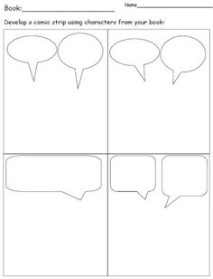 comic strips for students to fill in great for foreign languages comic sheets