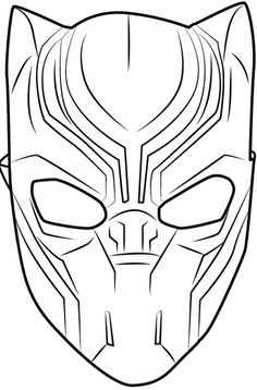 how to draw black panther mask drawingtutorials101 com mask ในป