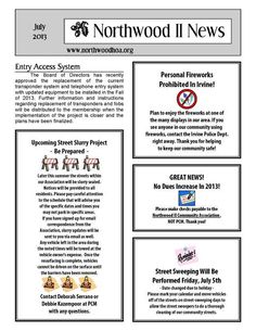 make a monthly newsletter for your neighborhood association with pre