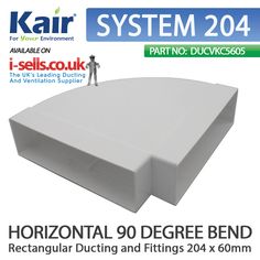 55 x 220mm Rectangular Channel Elbow 90 Degree 2 x 9 Vertical Elbow Bend Rectangular Plastic Ducting Adaptor