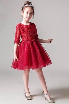 NEW Baby Girls Black red pink satin lace skater Skirt Party Rock Princess gift