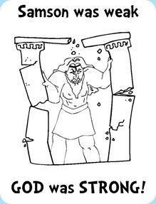 Samson Coloring Page - FREE DOWNLOAD