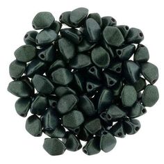 100 Metallic Dark Forest Suede Czech Glass Tear Drop Teardrops Beads 6MM