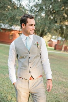 Garden Wedding Groom S Suit With Vest By John Varvatos Comp Rustic Southern Plantation Wedding