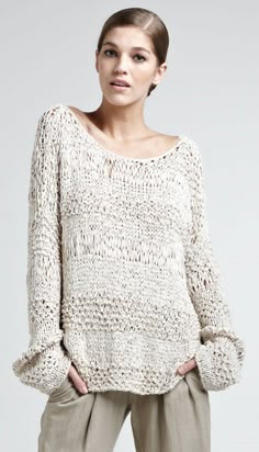 YAXAN Womens Round Neck Trumpet Sleeve Solid Color Knitted Sweater Tops Pullover Cardigan