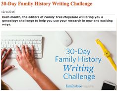 in november we embarked on the 30 day family history writing challenge each