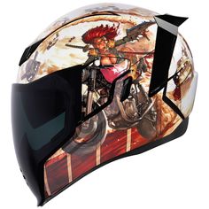 Medium Icon Motosports Airflite STIM Full-Face Helmet Black M