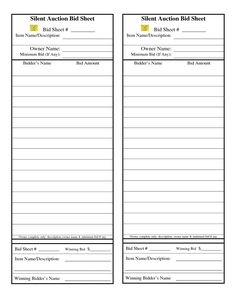 free silent auction bidding sheet template from microsoft microsoft auctions
