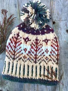 Knitted Unisex Hats, Hand Knitted Wool and Acrylic Ski Hats