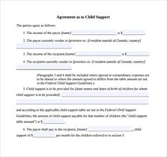 sample alimony letters lettering self help child custody custody agreement samples
