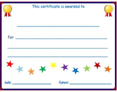 printable awards certificates