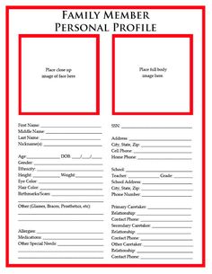 printable emergency contact cards