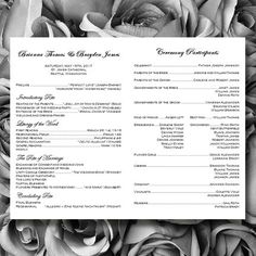 54 Best Wedding Ideas Images On Pinterest Catholic Catholic Wedding Program Simply Stripes Black By Weddingtemplates