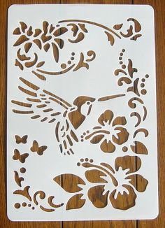 Bird Sparrow Branch Stencil Guide Template Mylar Art Craft Reusable Shabby Chic