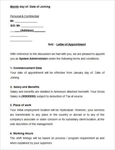 appointment letter templates free sample example format posted all india central excise and service tax ministerial