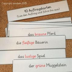 Wortarten kennenlernen