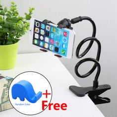 Lovise Desktop Phone Holder Cell Phone Clip Holder for Desktop Office Rotate Freely Lazy Bracket Holder