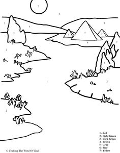 the plague of blood color by number coloring pages are a great way to