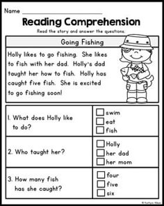 Free First Grade Reading Comprehension Pages Set 1 English Free First Grade Reading Comprehension Pages Set 1 English For Primary