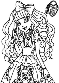 Free Blondie Lockes A Royal Young Girl In Ever After High Coloring And Printable Page