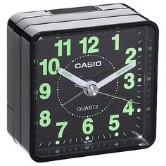 Casio TQ218/8 Travel Alarm Clock-Silver Casio TQ218/8 Travel Alarm Clock-Silver