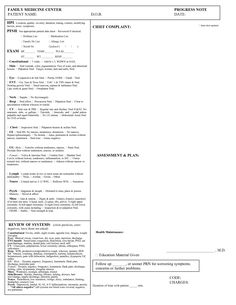 medical progress note templates