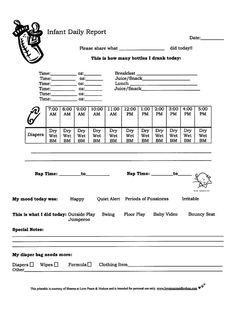 infant daily report