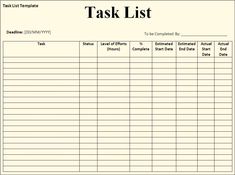 task log template