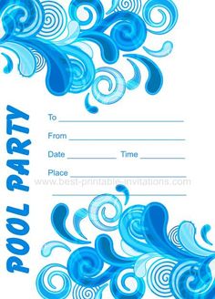 pool party invitations free templates koni polycode co