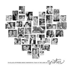 heart shapped pics collage