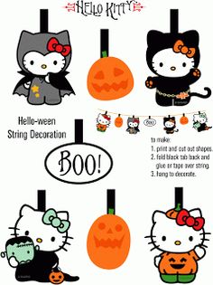 free printable hello kitty halloween banner decorations