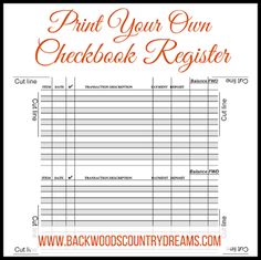 where can i get checkbook registers