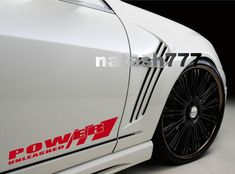 V6 SPORT Vinyl Decal door handle racing car emblem logo skirt sticker SILVER//RED