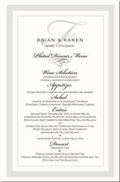 table wedding menues weddings christmas table decorations sample menu card for dinner party