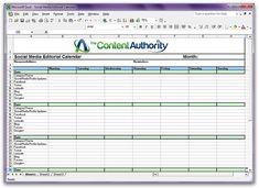social media editorial calendar templates