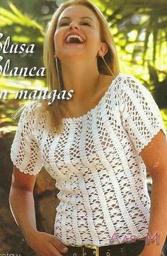 Entre um Fio e Outro: Blusa em Crochê, crochet shirt or top