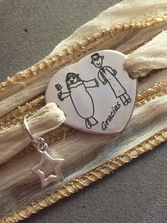 beige Shabby Vintage pulsera cuero artificial Clayre /& Eef tachuelas * estrellas