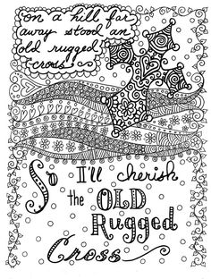Hymn Spirations 3 To Color Instant Downloads You Be The Artist Christian Art Download Coloring Book PagesColoring SheetsBible JournalBible Doodle