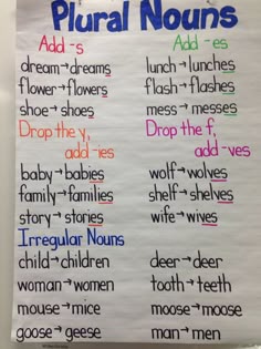 Synonyms Antonyms Anchor Chart With A Freebie Charts Plural Nouns Anchor Chart