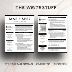 creative resume template for word pages 1 and 2 page resume 2 page resumes
