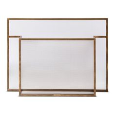 Smith & Hawken Carson Fireplace Screen Burnished Brass | Fireplace screens Screens and Living rooms
