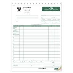free printable lawn care invoices