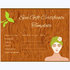 free spa gift certificate template