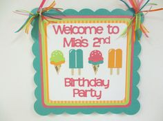 snowflake winter wonderland happy birthday banner sign onederland