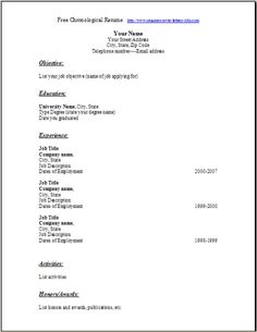 download free blank resume