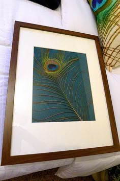 Framed Peacock Feather So Many Ideas For This Framed Peacock Feather So Many Ideas For This