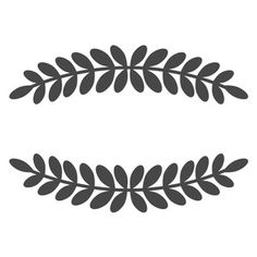 Download Leaf garland borders | Silhouette design, Stencil designs ...