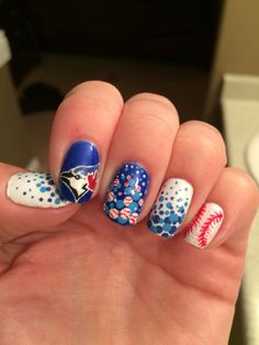 Blue Jays Nails Nail Art Designs Pinterest Jay Baseball Blue Jays Nails