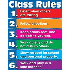 classroom rules elementary
