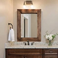 24'' x 18'' Wood Wall Mirror Farmhouse Wall Hanging Bathroom Mirror for Vanity Makeup Living Room Bedroom Entryway Rustic Bathroom Mirror for Wall 24'' x 18'' Wood Wall Mirror Farmhouse Wall Hanging Bathroom Mirror for Vanity Makeup Living Room Bedroom Entryway Rustic Bathroom Mirror for Wall